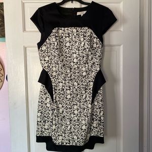 RobertRodriquez black & white floral print dress 6